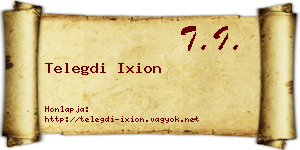 Telegdi Ixion névjegykártya
